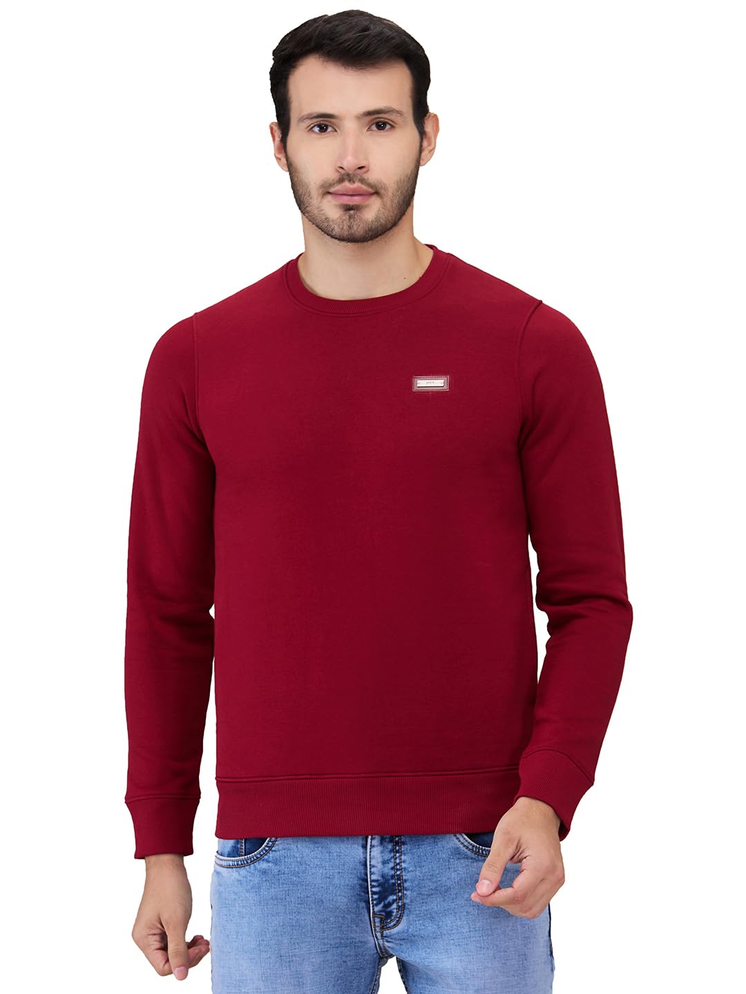 parx Men Regular Fit Solid Pattern Cotton Polyester Blend Full Sleeve Round Neck Casual Sweatshirt-picture-18