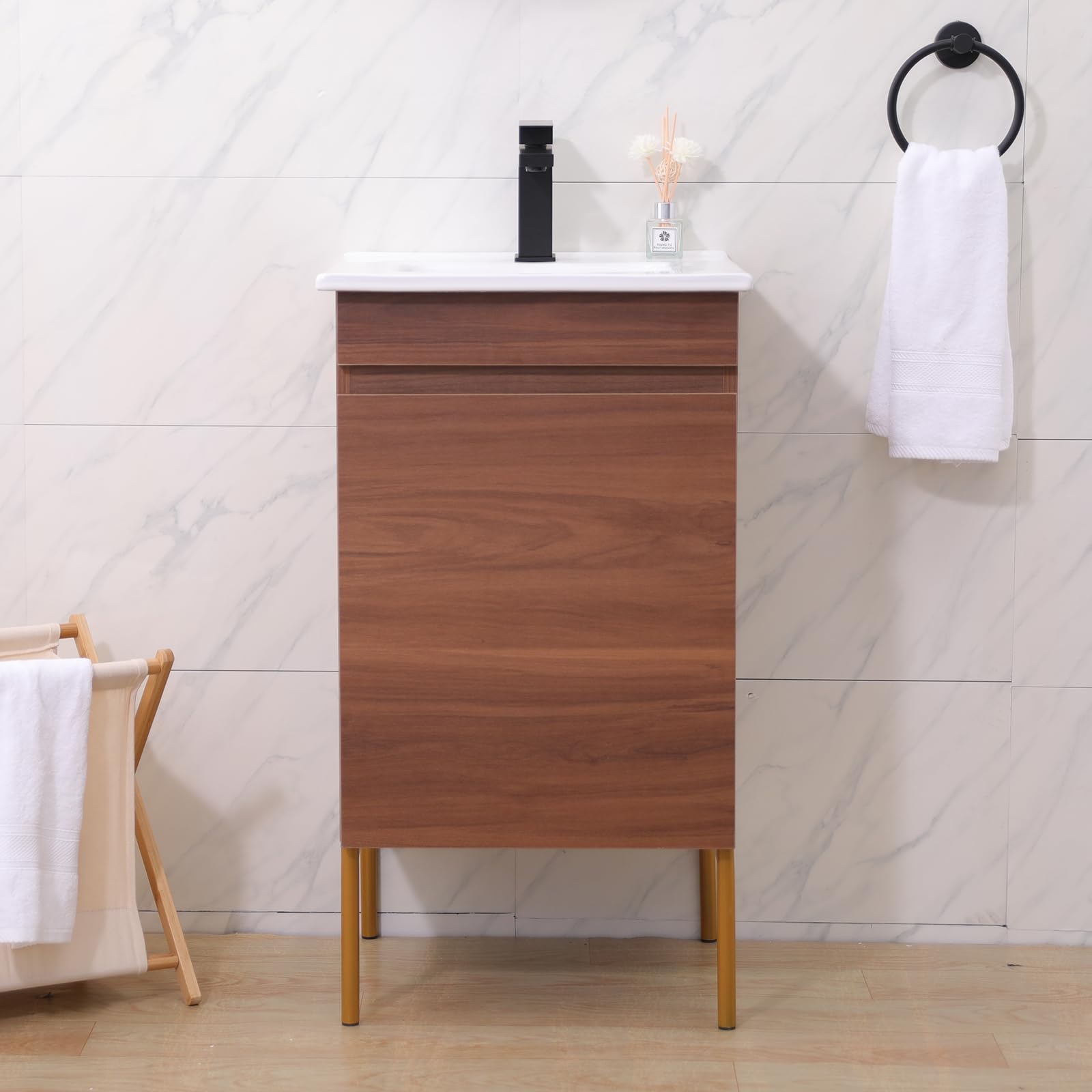 18 Inch Small Bathroom Vanity with Sink, Modern Bathroom Vanity Set in ...