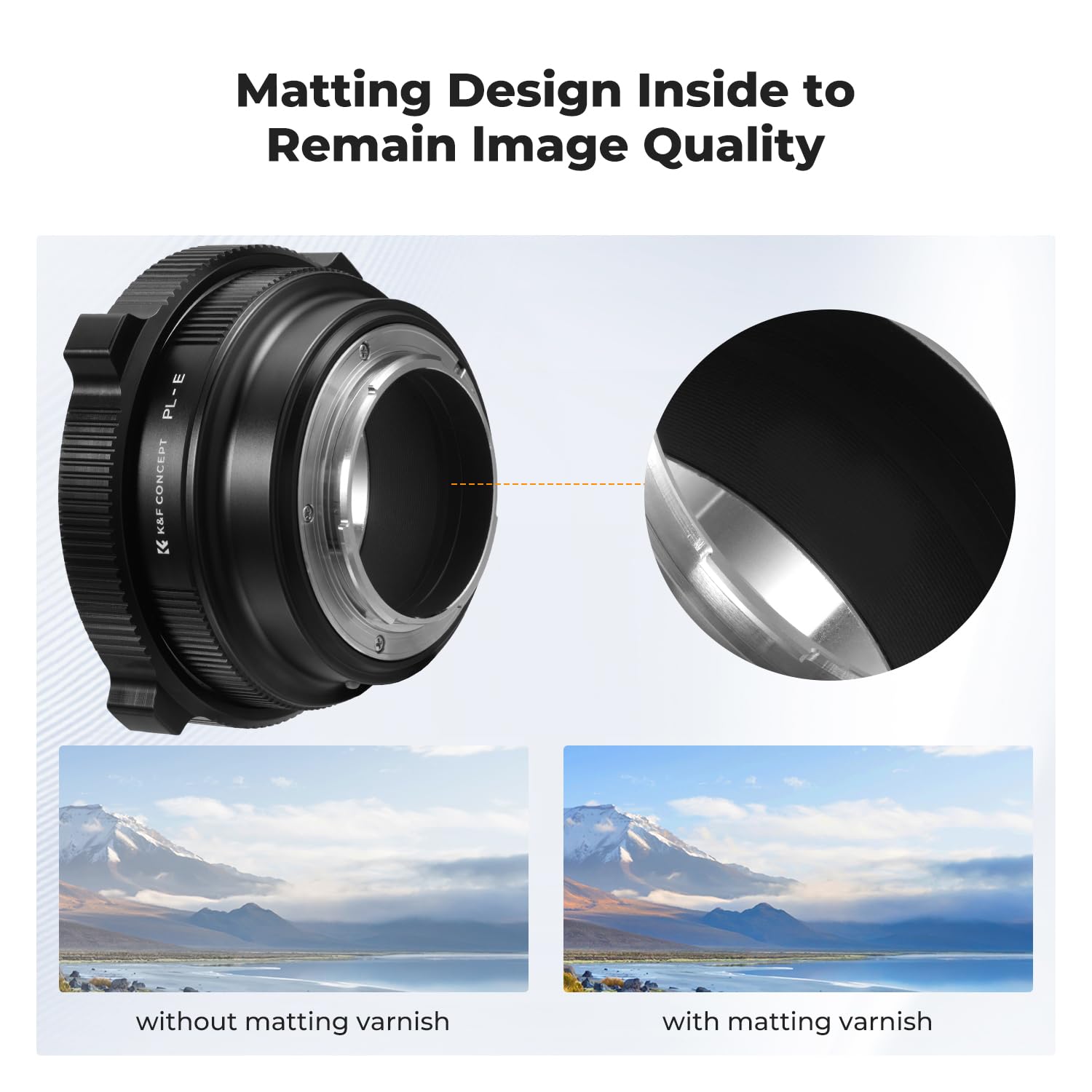 K&F CONCEPT PL-E-Mount-Objektivadapter, kompatibel mit Sony E/NEX-Mount