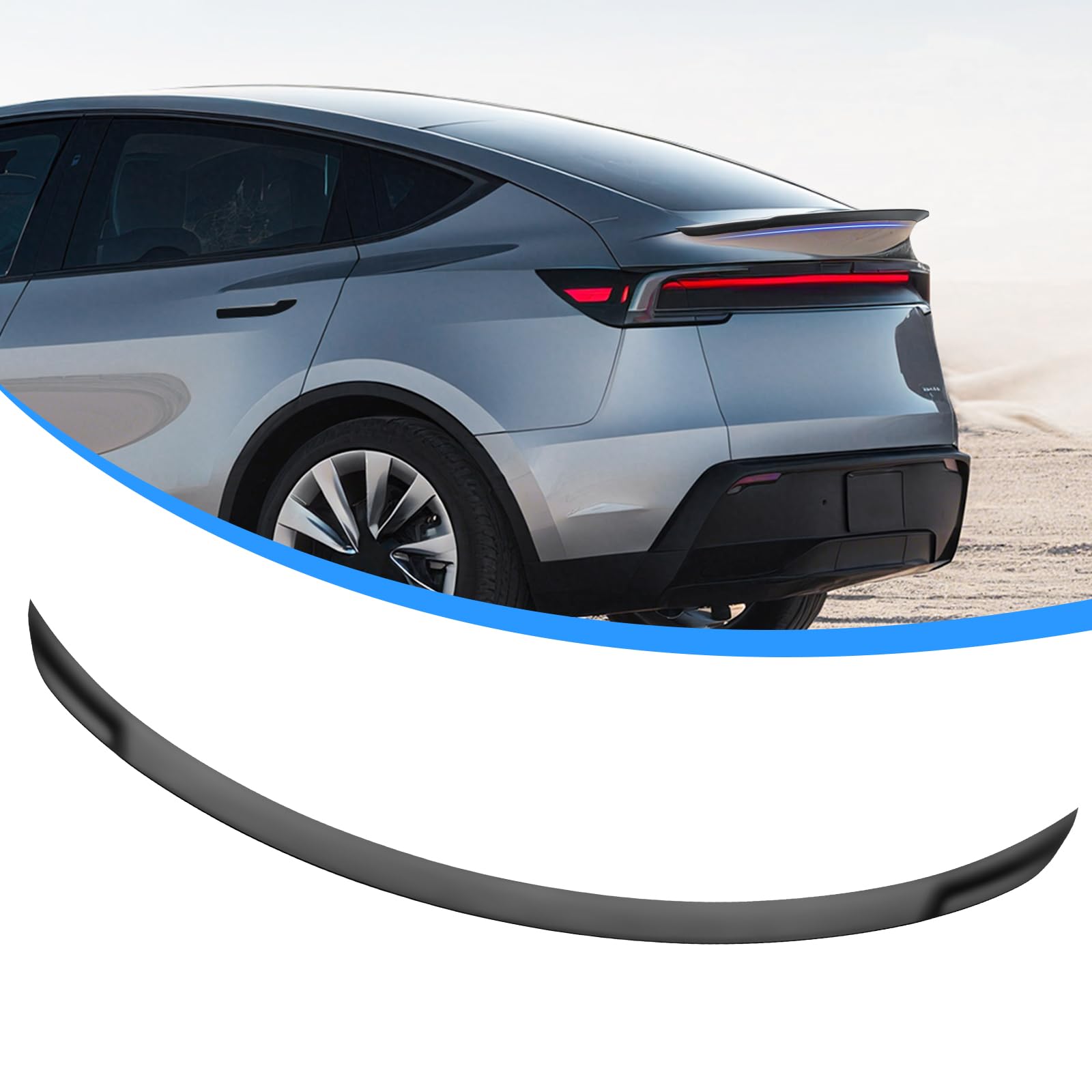 for Tesla Model Y Juniper Rear Spoiler Wing Rear Trunk Lip Tail Wing Compatible with 2025-2026 New Tesla Model Y Accessories(Matte Black)