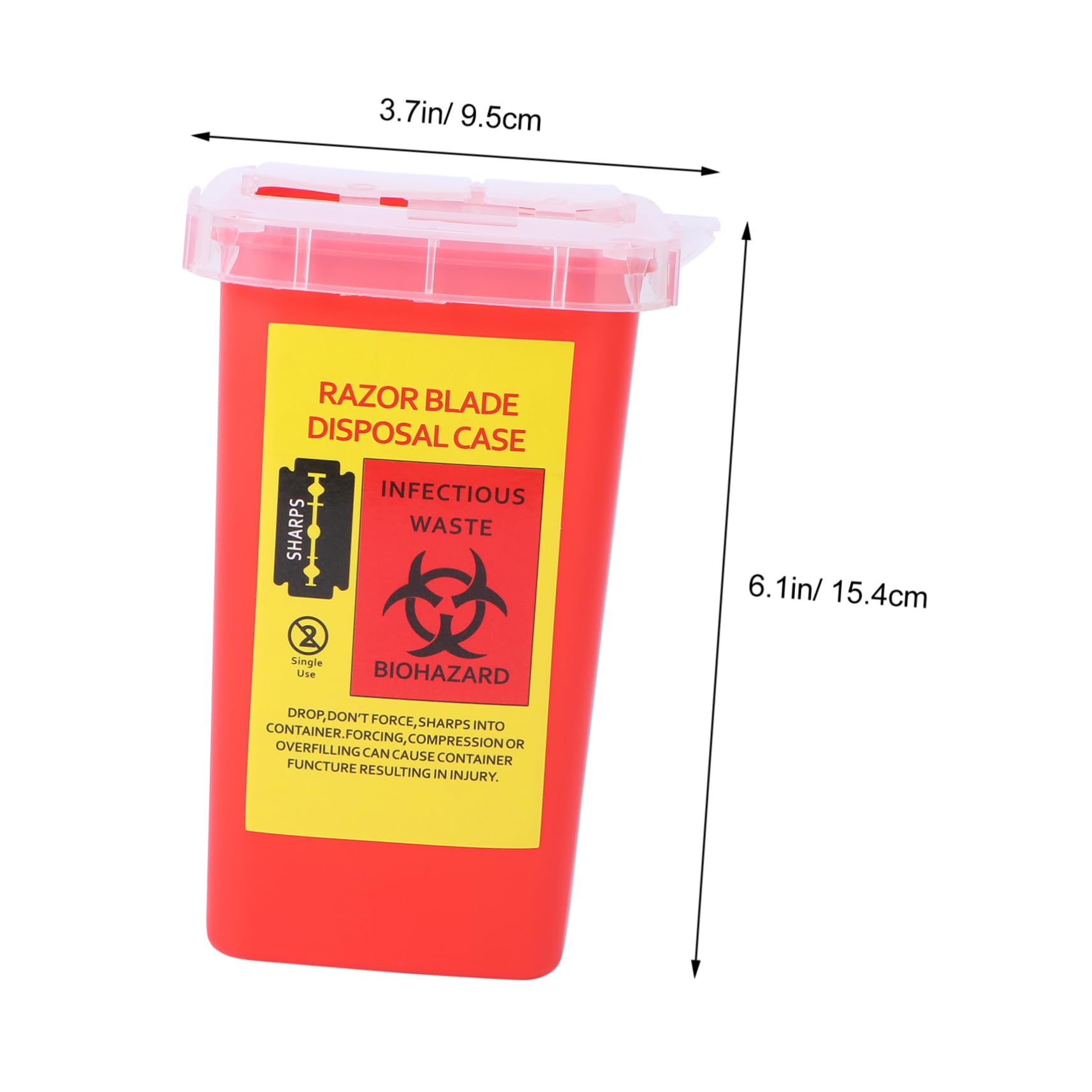 Mikinona 5piezas Caja De Almacenamiento Para Cuchillas De Afeitar Contenedor Seguro y Para Barberías y Salones Rojo
