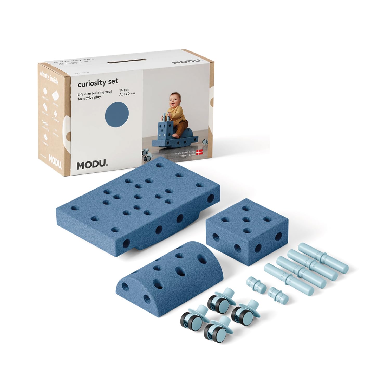 Modu briques de construction Curiosity bleu pour s'amuser au salon - 7