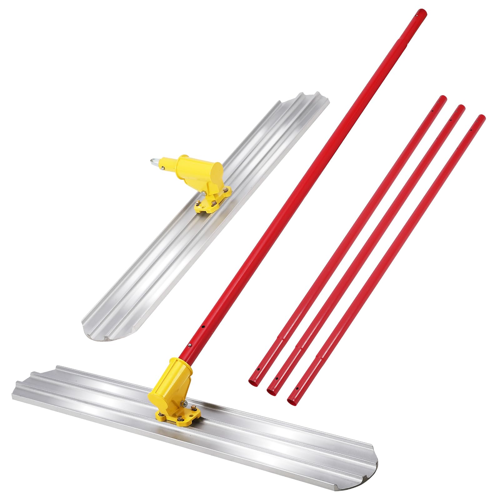 48x8" Concrete Float, Bull Float Magnesium Aluminum Alloy Float Tool Kit, 3×Concrete Float Handle, Adjustable Concrete Tools Finishing Surface Smoothing for Road and House Construction