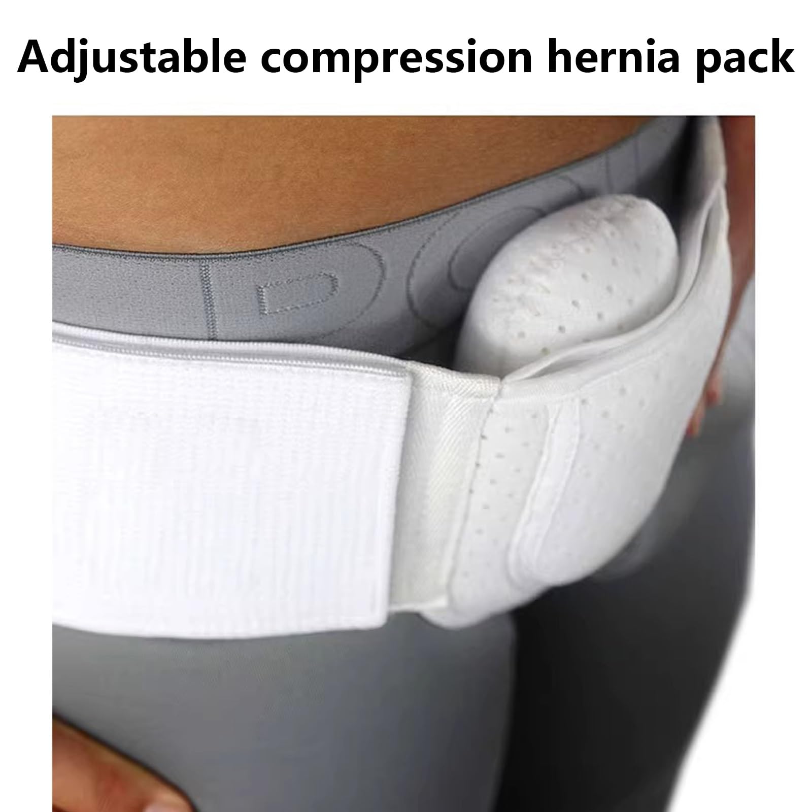 Mutanda Ernia Inguinale Uomo, Fascia Addominale Contenitiva, Cinto Erniario, Supporto Laterale Sinistro O Destro Per Il Dolore All'inguine con Cuscinetto di Compressione Rimovibile Per Uomini E Donne(