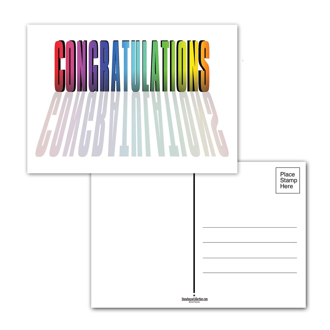 Stonehouse Collection Congratulations Postcards - 4 x 6 Postcards - 40 Fun Congratulation Cards