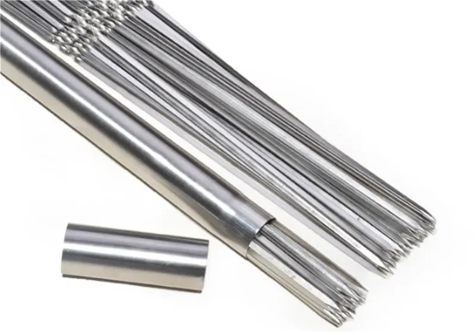 Spiedini in Metallo 304 In Acciaio Inox 50 100 pz Barbeque BBQ Ago Bastone Barile Arrosto Kebab Spiedini di Carne All'aperto(100 pcs 34cm)