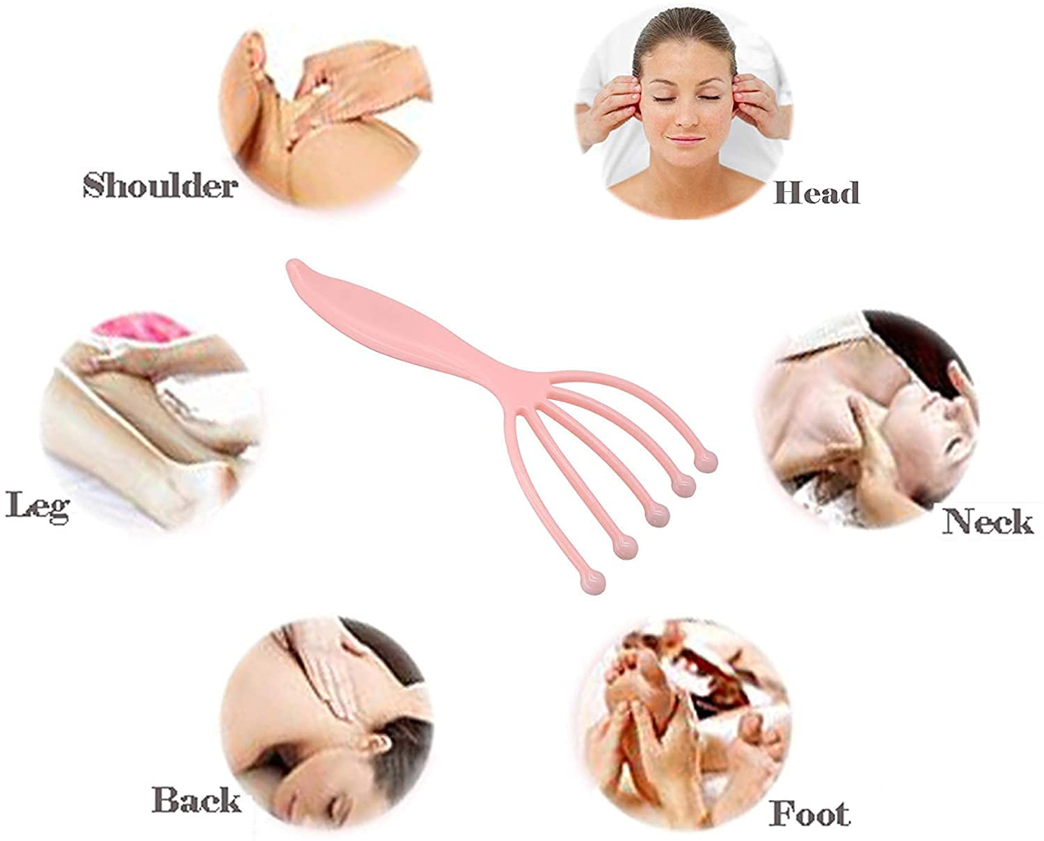 Top Select Head Massager 5 Roller Balls Prongs Scratcher Deep Relaxation,Head Scalp Massagers for Headache Relief, Scalp Stress Relax (1 Pieces/Multi-Color) 3