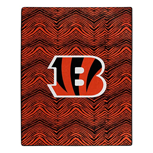 Zubaz by Northwest NFL Zubified Raschel Throw Blanket 50 X 60 Cincinnati Bengals