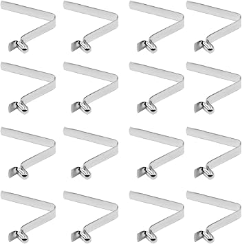20-Pack 5x3mm Steel Kayak Paddle Snaps - V-Shaped Single Pin Push Button Spring Clips for Camping and Awning Pole Locks