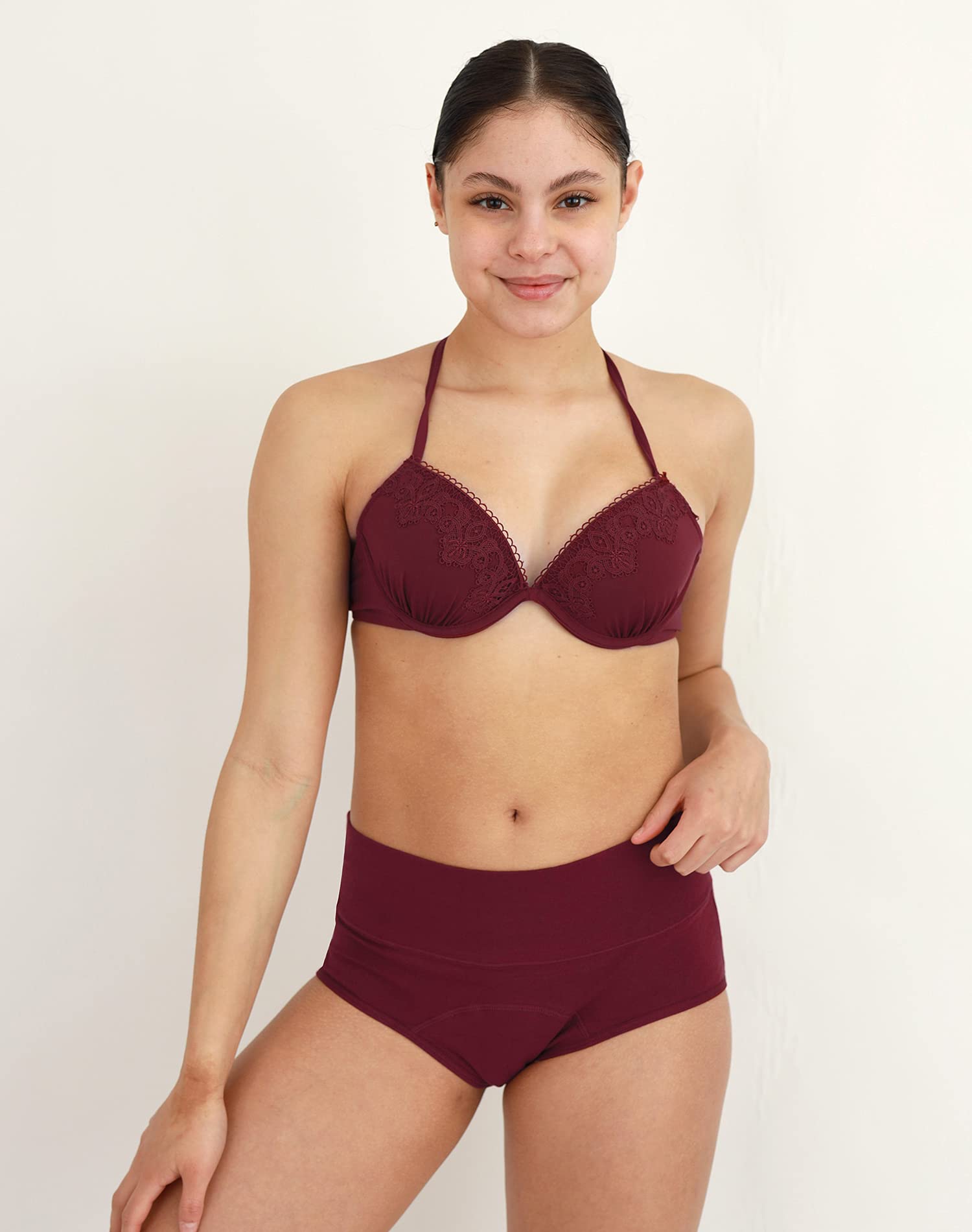 INNERSY Mutande Assorbenti Donna Vita Alta Slip Cotone Ciclo Mestruale Intimo Post Parto Pacco da 3