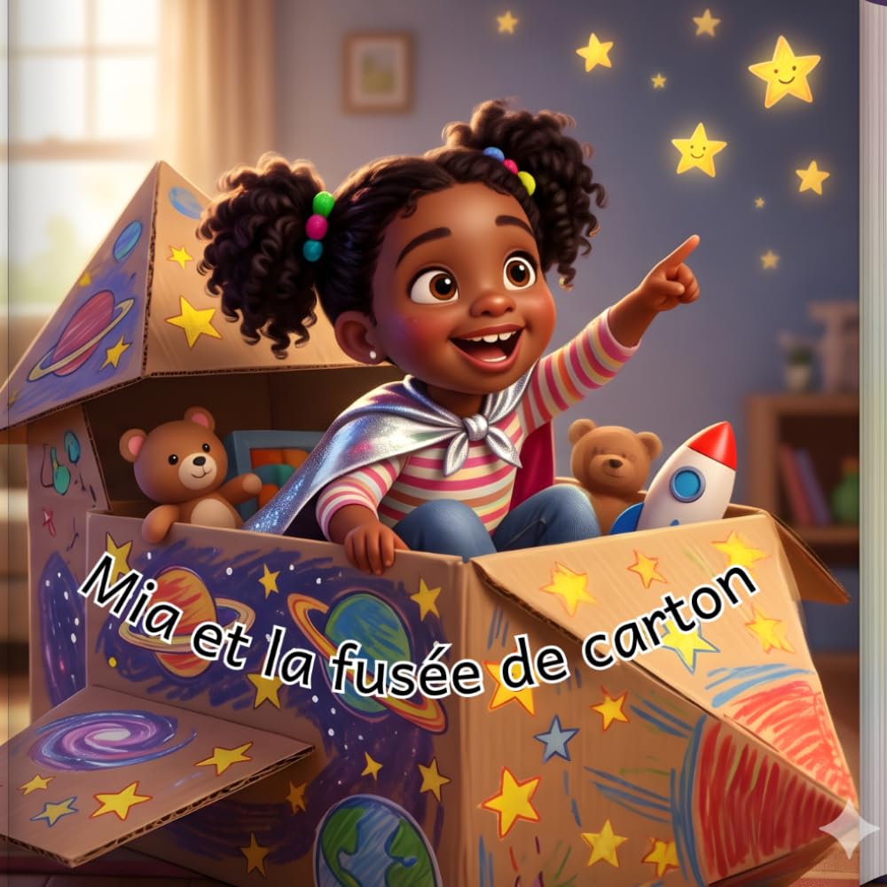 Mia et la fusée de carton: Une aventure spatiale imaginaire et rigolote pour stimuler la créativité des enfants de 3 à 6 ans — Album illustré.