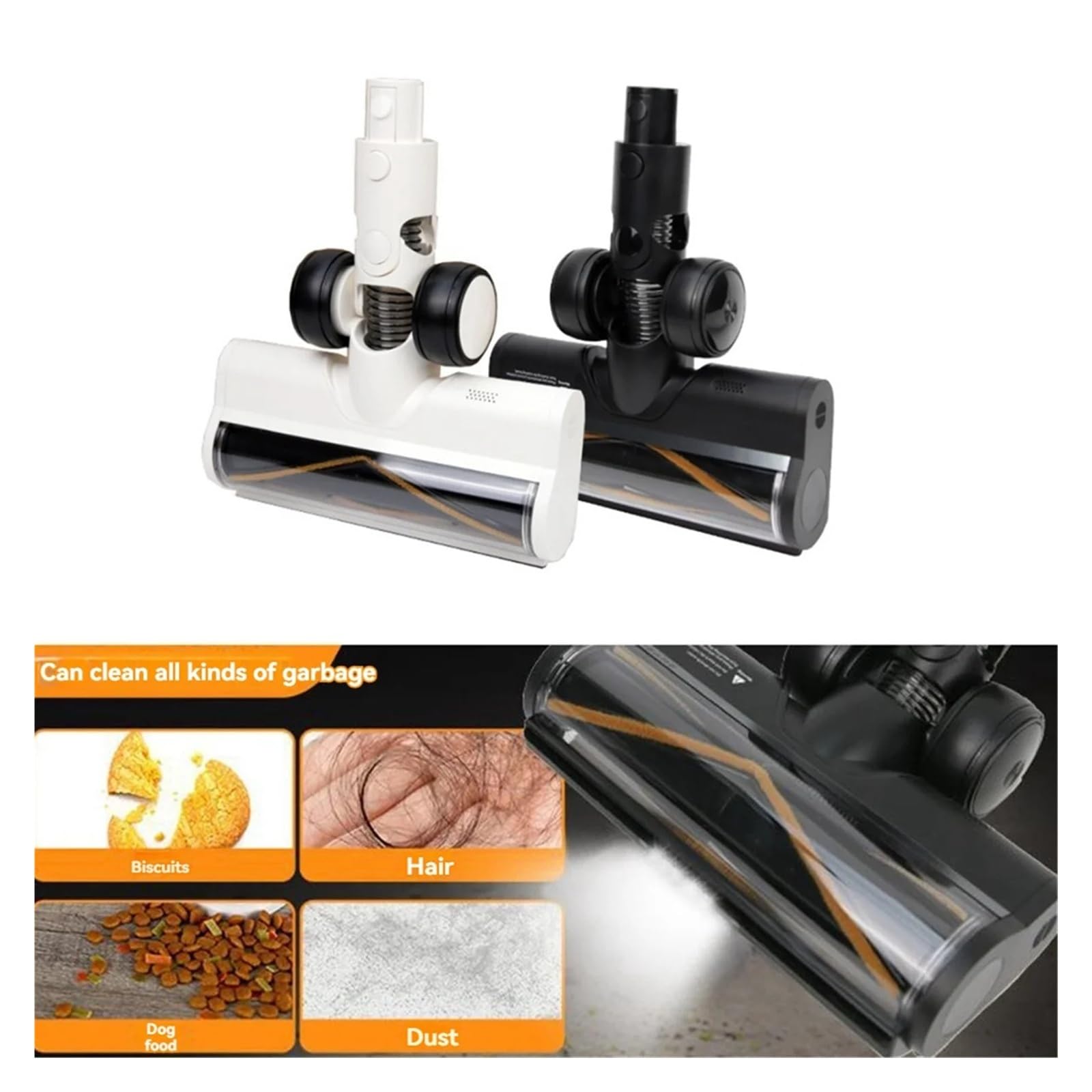 Accesorio De Aspiradora Con Cabezal De Cepillo Giratorio Suave For Suelos De Madera, Baldosas De Cerámica Y Mármol, Compatible Con Dreame R10, R20, R30, T20 Y T30.