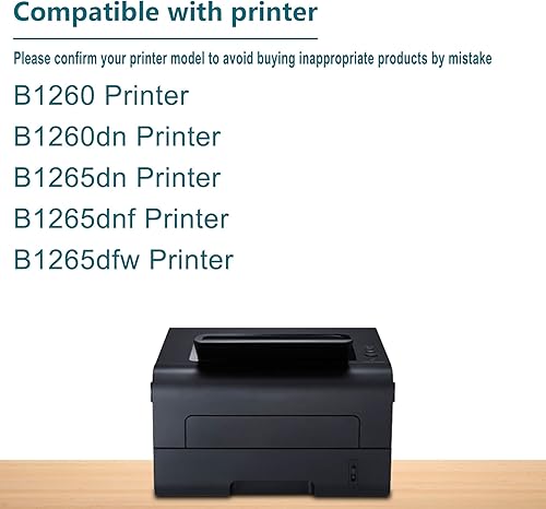 Miniatura 2 de Cartuchos de tóner compatibles 331-7328 de repuesto para impresora Dell B1260 B1260dn B1265dn B1265dnf B1265dfw 2 unidades