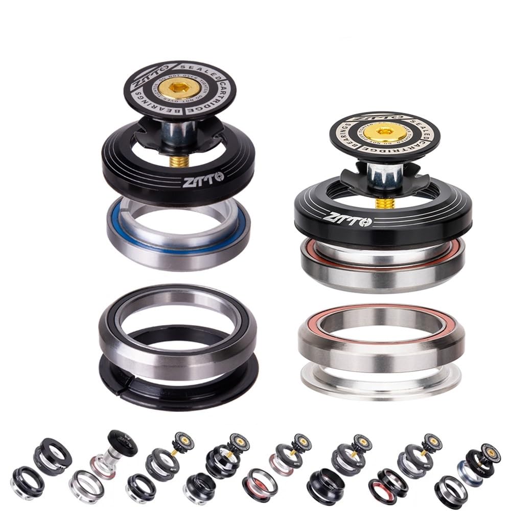 Serie Sterzo MTB Della Bicicletta Della Strada CNC Serie Sterzo 1 1/8 "-1 1/2" Cuscinetto Sigillato 1.5Conico 28.6 Tubo Dritto Forcella Della Bici Cuscinetto Sterzo Interno Serie Sterzo Mtb(4247T)
