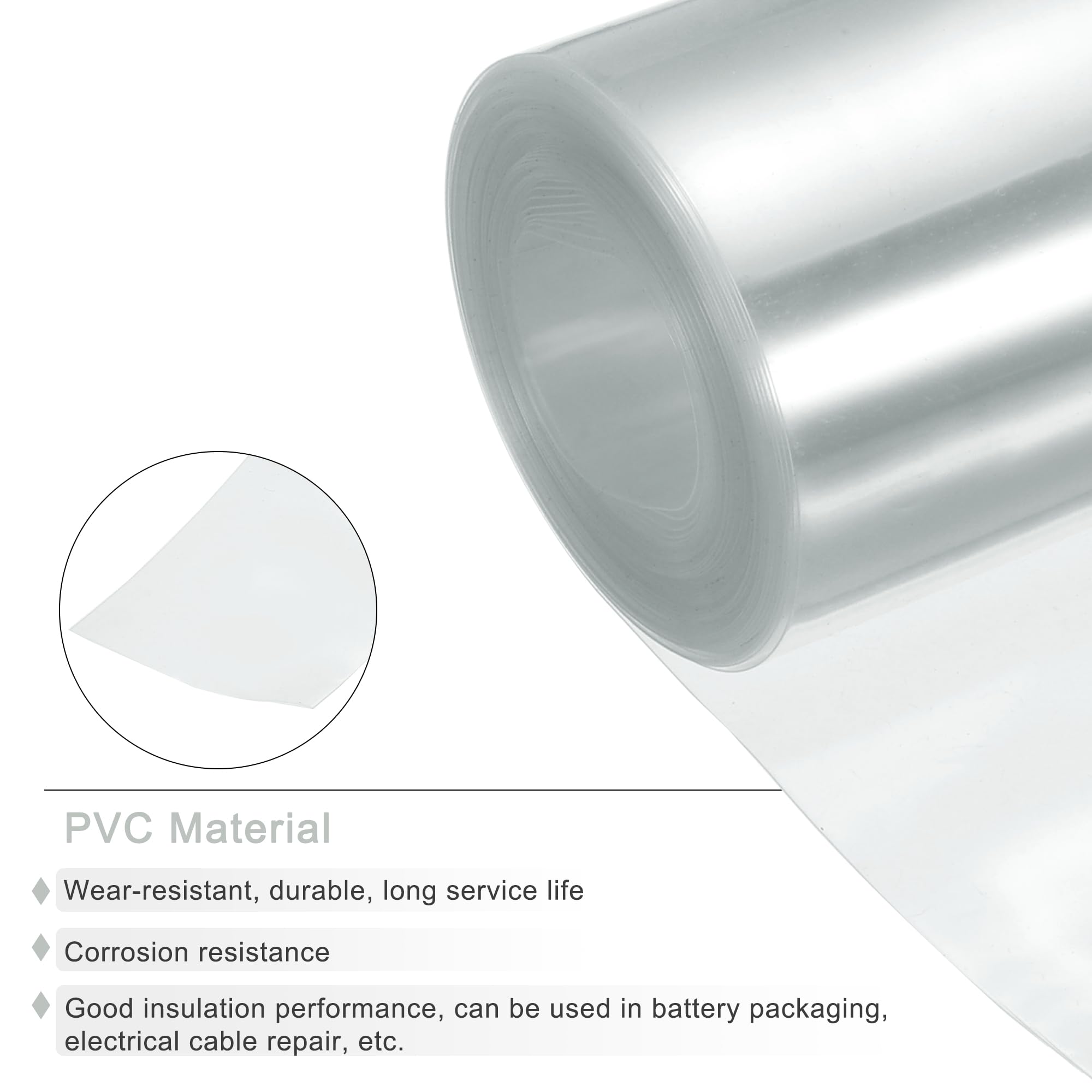 Gaine Thermorétractable PVC Pour Batteries - Diamètre 47mm, Largeur Plate 75mm, Longueur 2,5m - Isolation, Protection