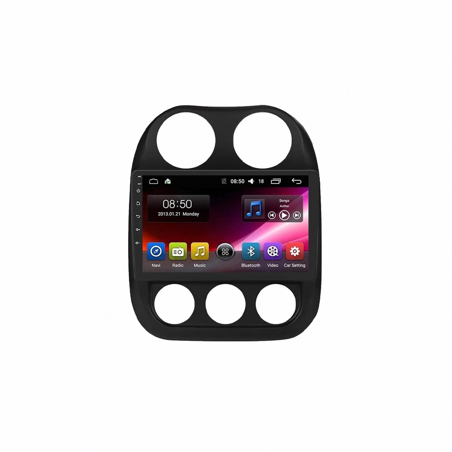 Car Stereo Carplay Radio de Coche para Jeep Compass Patriot 2011-2017 Soporta Bluetooth, Control Volante, USB, WiFi, 4G, Mirror-Link, GPS Navegador/Radio FM, 8 Nuclear 4G+64G