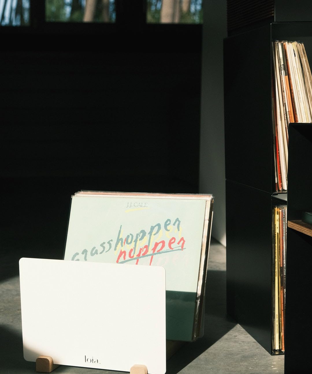 Loia Le Rangement Vinyles - Hêtre et Blanc