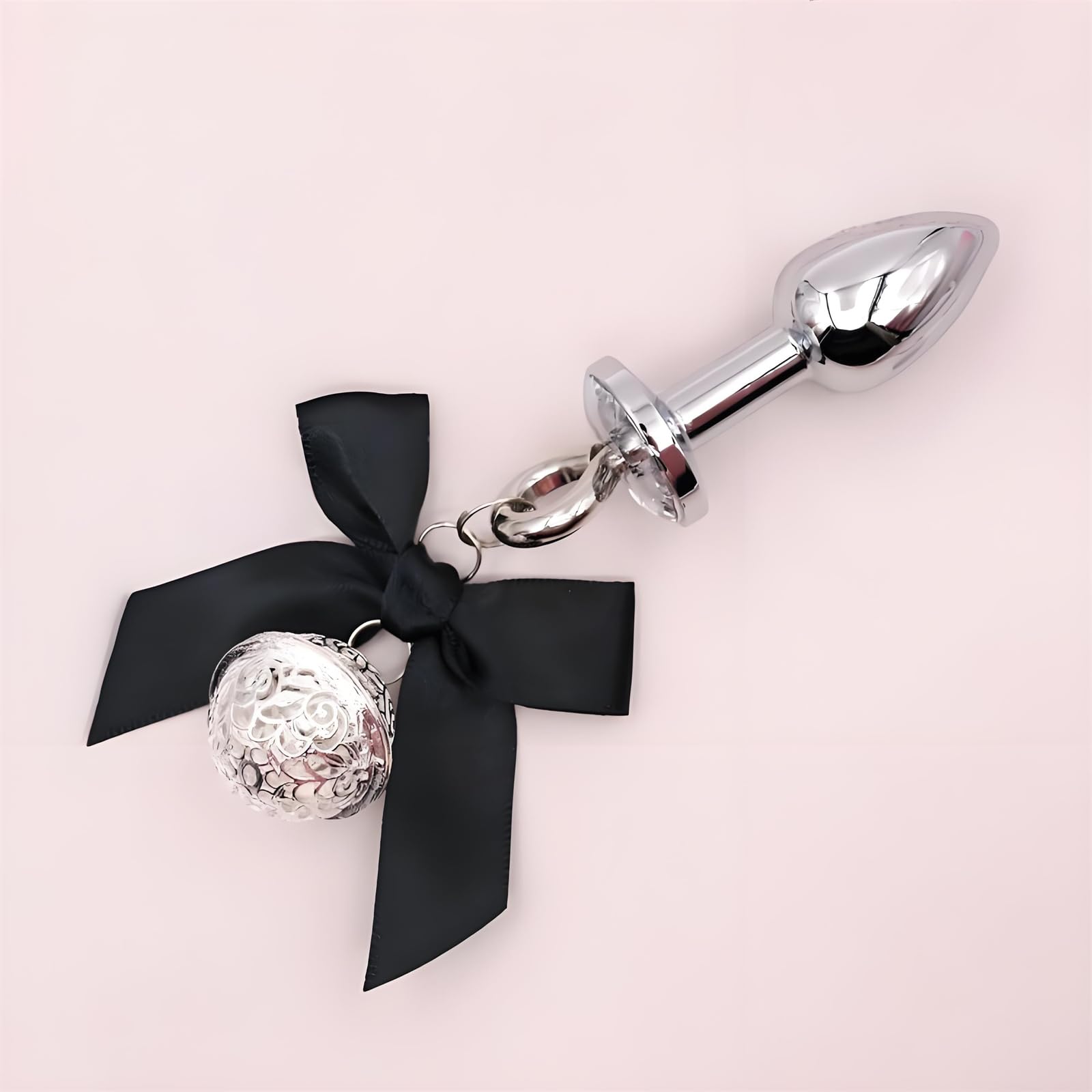 Luxury Stainless Steel Metal Anal Trainer Jewel Butt Plug SM Small Bell Adult Anal Plugs(M)
