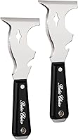 BatesChoice 10-in-1 Paint Scraper Set, 2-Pack Stainless Steel with Hammer End - Putty Knife for Wood, Metal Scraping & Renovations