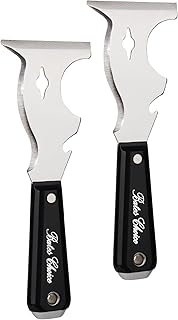 Bates- Paint Scraper, 10 in 1, 2 pcs, Metal Hammer End, Paint Scrapers for Wood, Putty Knife, Metal Scraper, Spackle Knife