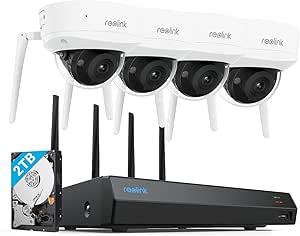 Reolink 4K Wi-Fi 6 Surveillance Camera Set with IK10 Vandal Protection, Colour Night Vision, 12CH NVR with 2TB HDD, Person/Vehicle/Animal Detection, 2-Way Audio, IP67 Weatherproof, RLK12-800WV4 asin的图片