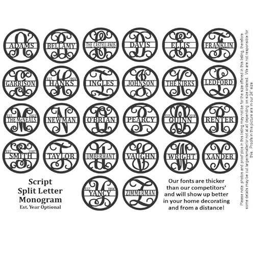 Customized Front Door Sign, Last Name Signs For Home Decor Wall, Large 24 Inch, Quick Shipping, Pk Decor Split Letter Metal Acm Family Name Sign Personalized, Housewarming Gift, Anniversary, Birthday #TOP5