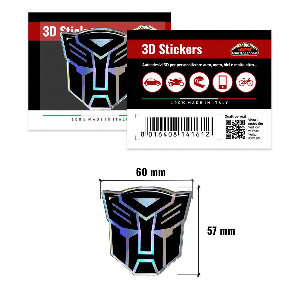 Quattroerre 14161 Sticker Adesivo 3D Transformer