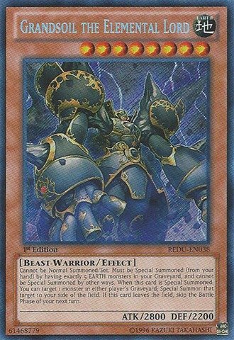 Yu-Gi-Oh! - Grandsoil The Elemental Lord (REDU-EN038) - Return of The Duelist - Unlimited Edition - Secret Rare