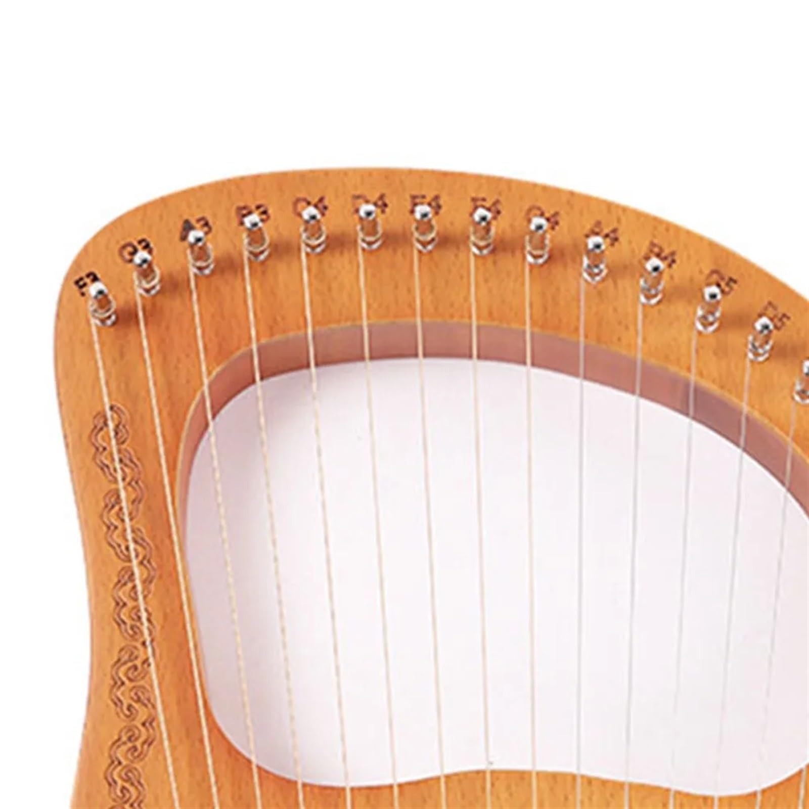 Arpa a Lira 16 Corde Pianoforte a Dito in Mogano con Strumento di accordatura for Principianti Regalo Strumenti Musicali Modello Panda in Legno Arpa a Lira per Adulti