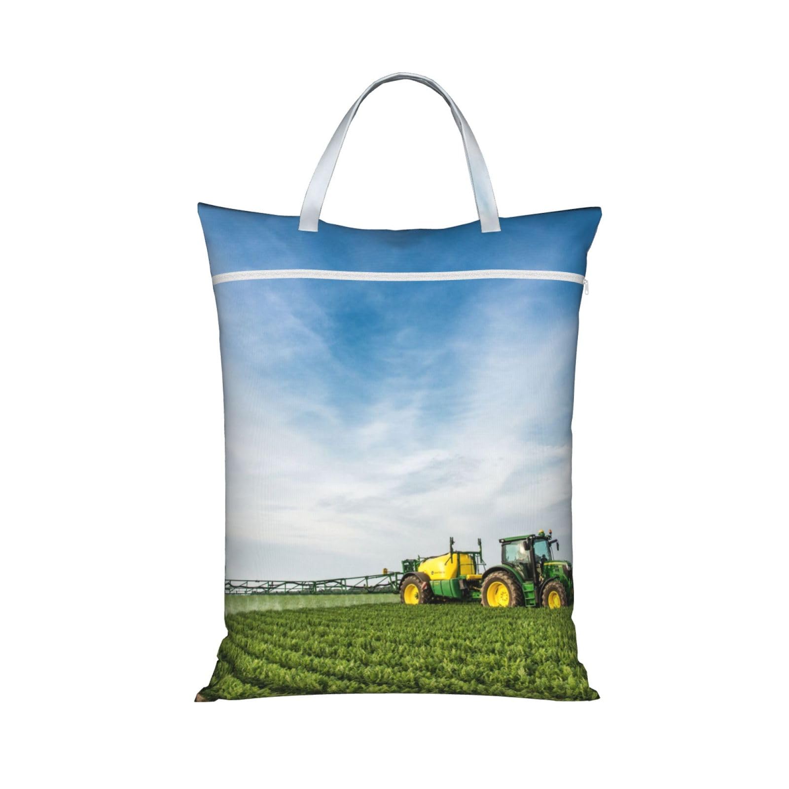 YFSGDLBN Tractor farm printed Travel dirty laundry bag clothes pack Storage Basket Bag