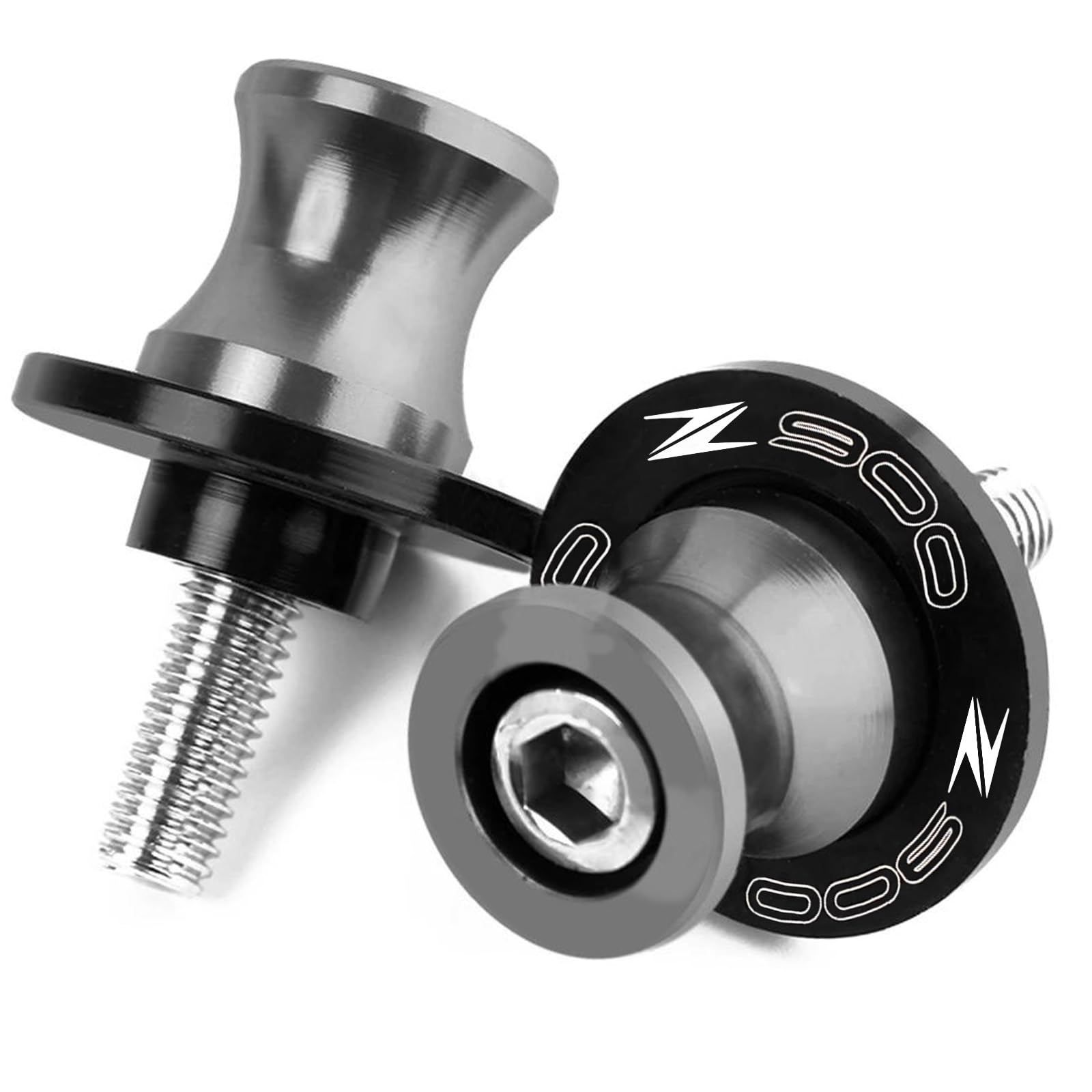 for Z900 2017-2025 8MM M8 Motorcycle Swing arm Sliders Spools Stand for Kawasaki Z900 Z900RS SE 2015 2016 2017 2019 2021 2022 2023 2024 2025 (Titanium