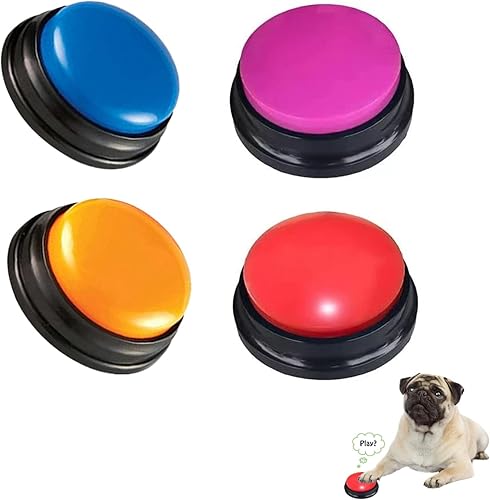FINEST+ Voice Recording Button for Communication Pet Training Buzzer, 30 Second Record&Playback Dog Toy, Voice Recording Clicker for Cat, Puppy, Pet
