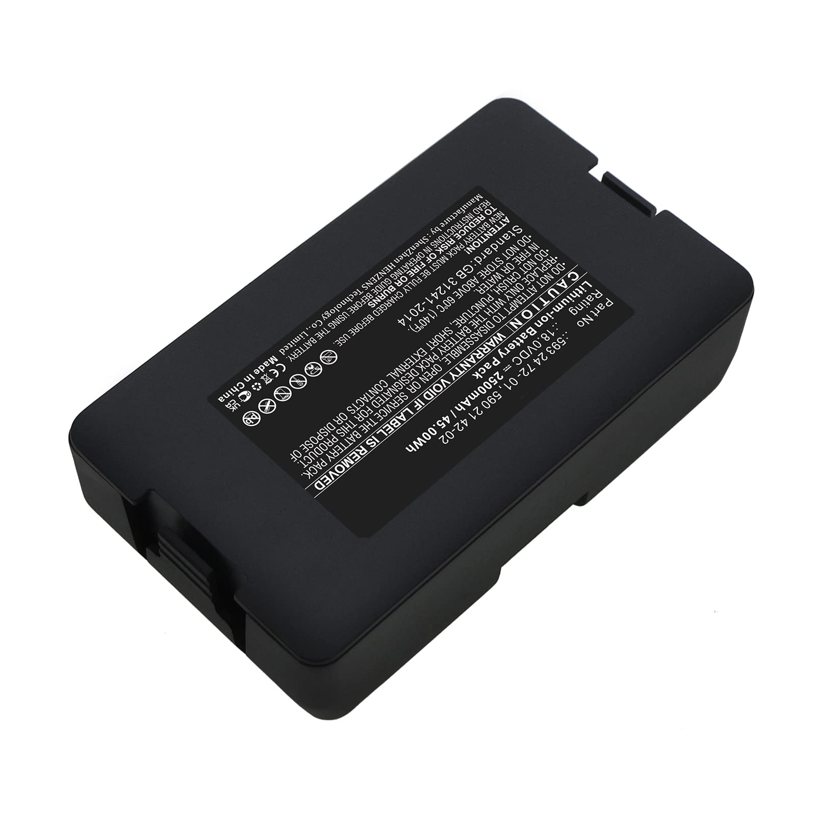 Synergy Digital Lawn Mower Battery, Compatible with Husqvarna 590 21 42-02 Lawn Mower, (Li-ion, 18V, 2500mAh) Ultra High Capacity, Replacement for Husqvarna 584 82 28-01 Battery