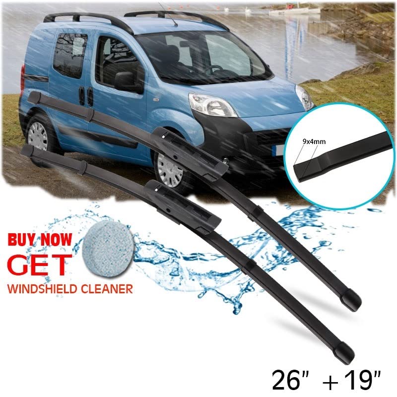 Set Braccio E Spazzola Tergicristallo Posteriore Per Citroen Nemo 2009-2016 – In Gomma Naturale E PBT, Design Aerodinamico Antighiaccio