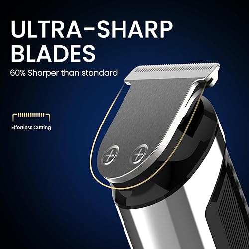 Miniatura 3 de Ufree Kit de recortadora de barba 3 en 1, maquinilla de afeitar eléctrica para bigote, cuerpo y nariz, pelo facial, recortadora de pelo profesional,