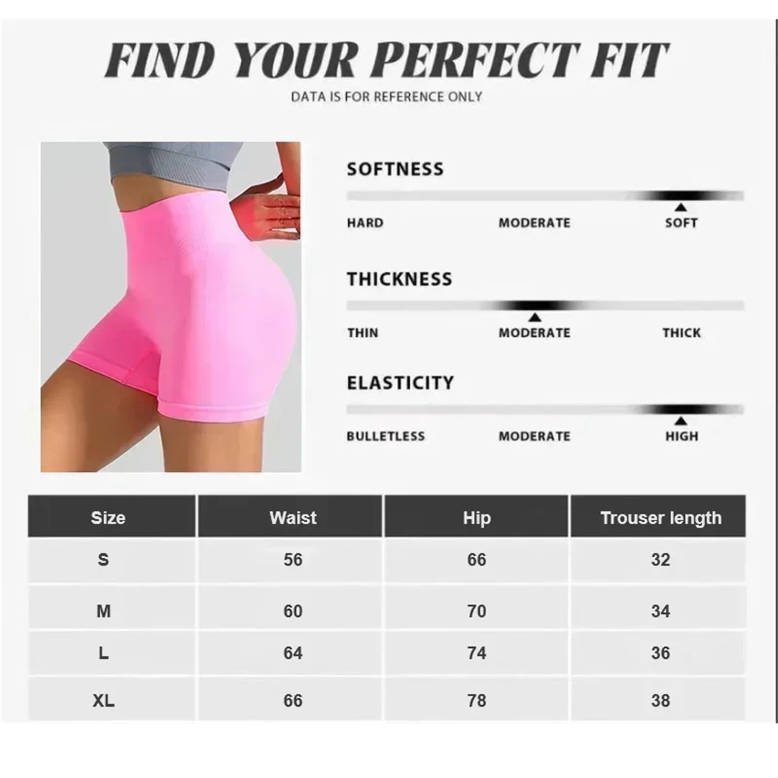 Donne Short da Ginnastica Pantaloncini da Yoga Traspiranti da Donna, Senza Cuciture, for Allenamento e Palestra, Elasticizzati e con Glutei Scrunch