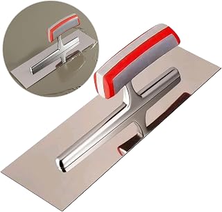 tasainu 11.8x3.8 Inch Stainless Steel Concrete Finishing Trowel - Professional Masonry Tool for Drywall, Plaster, Mortar