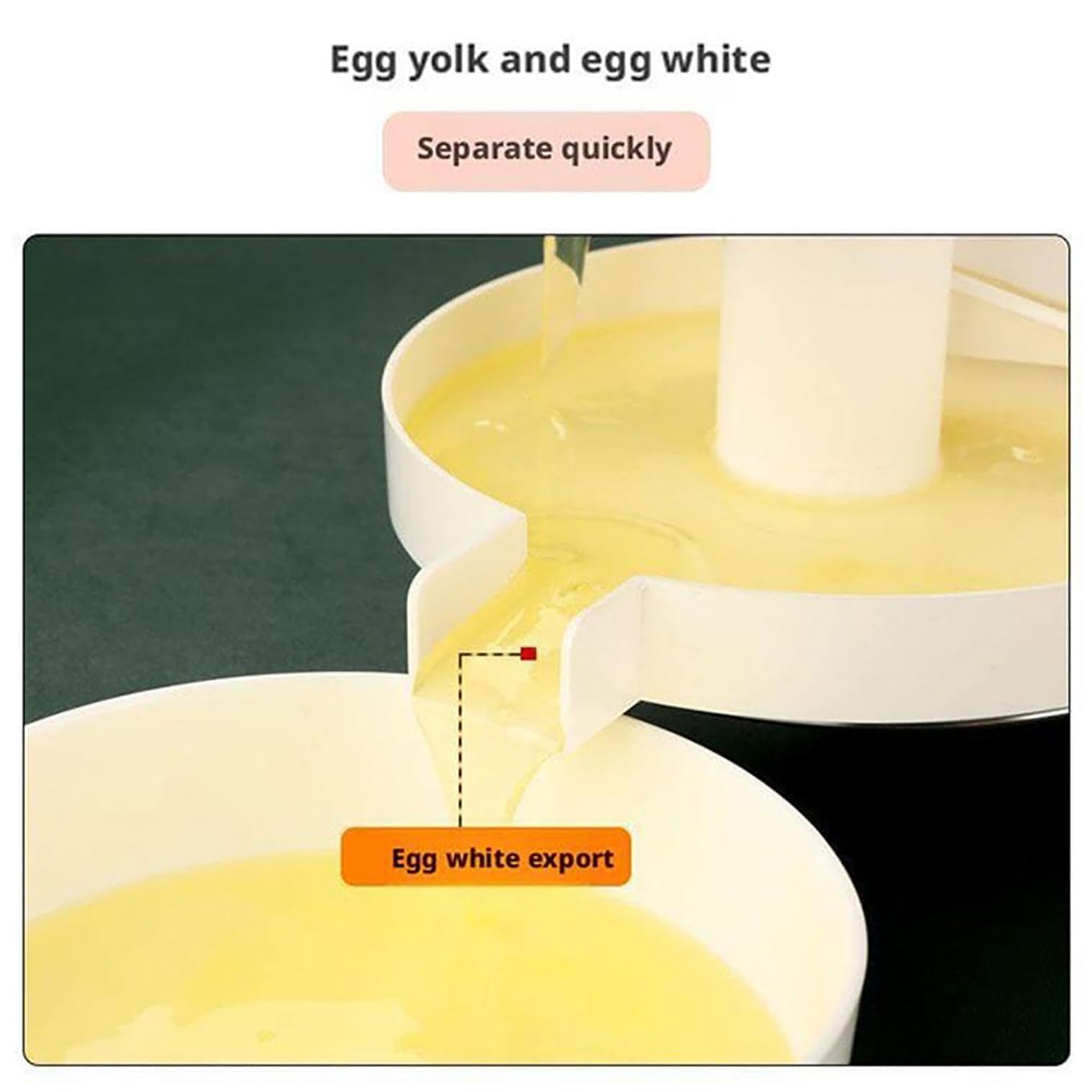 Separatore di tuorlo d'uovo, strumento commerciale per separare l'albume d'uovo per cuocere torte, separatore rapido di proteine per ristoranti e utensili da cucina