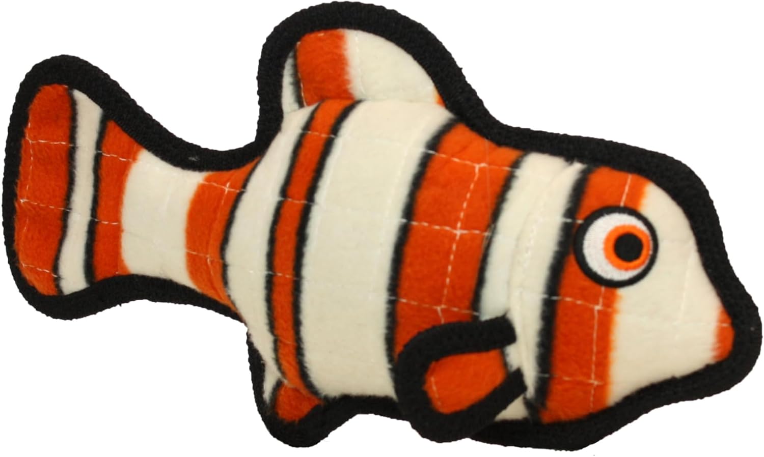 TUFFY - World's Tuffest Soft Dog Toy - Ocean Fish Orange- Squeakers - Multiple Layers. Made Durable, Strong & Tough. Interactive Play (Tug, Toss & Fetch).Machine Washable & Floats
