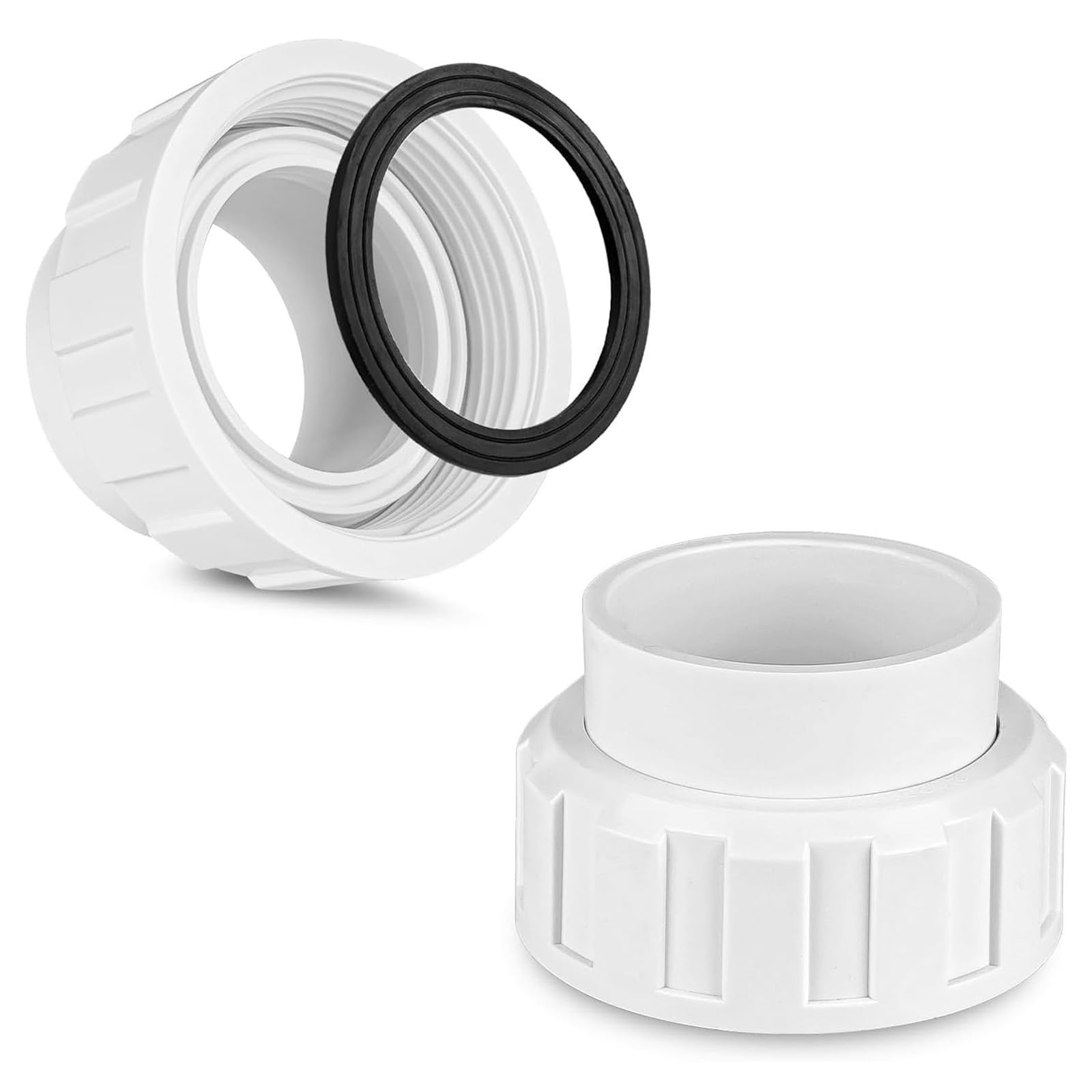 Limtula Multicolor Salt Plumbing Union Connector Replacement For Pool Service Needs, Pvc Fitting With Threaded Structure, Seal Gasket, Homeowners Daily Union Fitting Chlorinator Connector Salt Plumbing Pvc Replacement