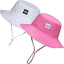 MaxNova Baby Sun Hat Smile Face UPF 50+ Toddler Bucket Hat for Boys Girls 0-7 Years