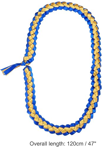 Miniatura 2 de PATIKIL Leis de graduación de 47 pulgadas, 1 cinta de graduación Leis para dinero de graduación, clase Leis, color brillante, bricolaje para