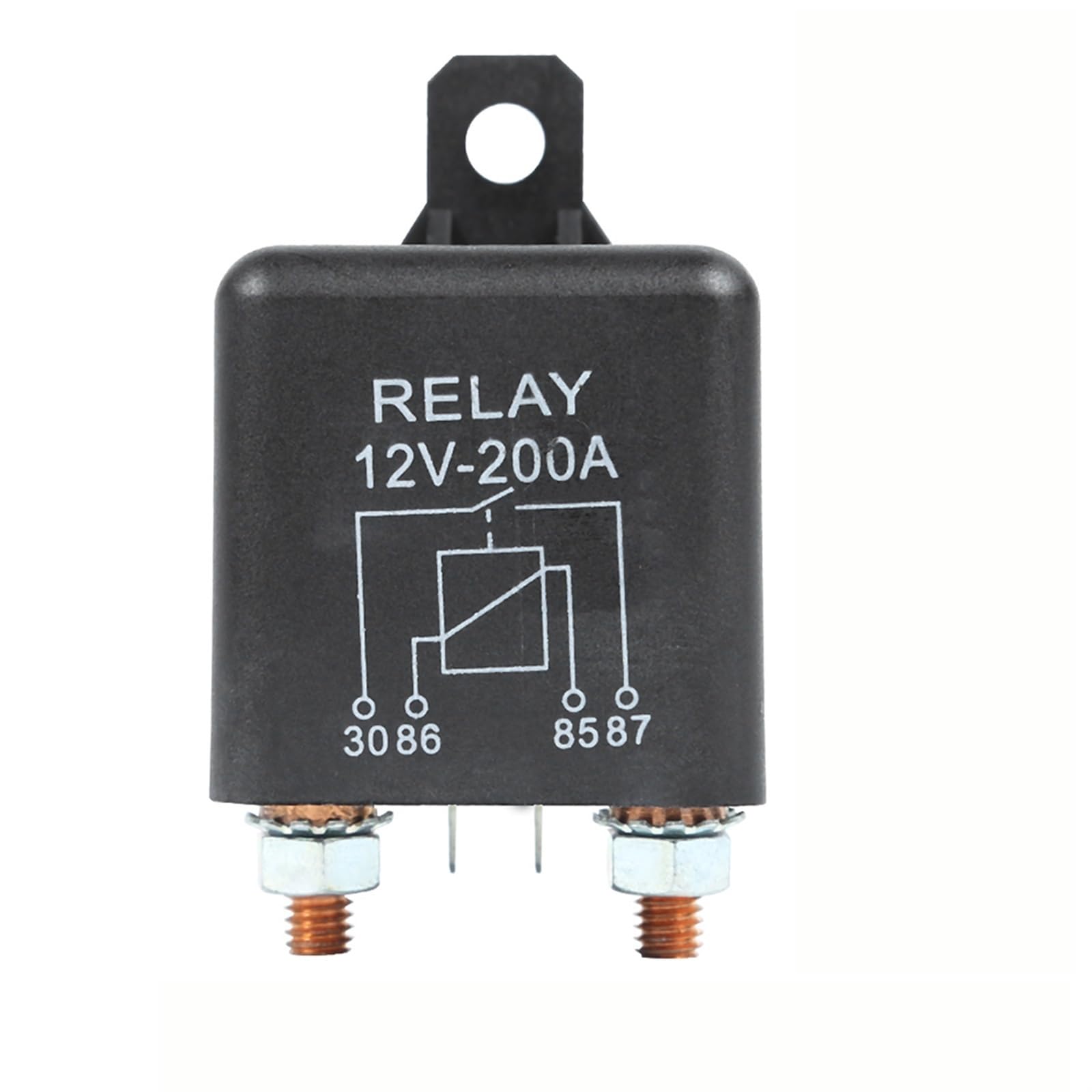 QRUYHBAJU WM686 12V 200 Amp Split Charge/Winch Relay Starter Relay 4 Number of Pins Lead-Out End Terminal Post 1Pcs(100a)