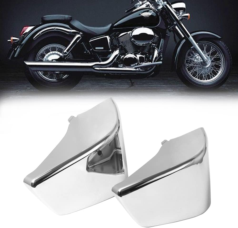 Motorcycle Battery Side Fairing Covers for Honda Shadow ACE VT750 VT400 VT750C 1997-2003, Chrome