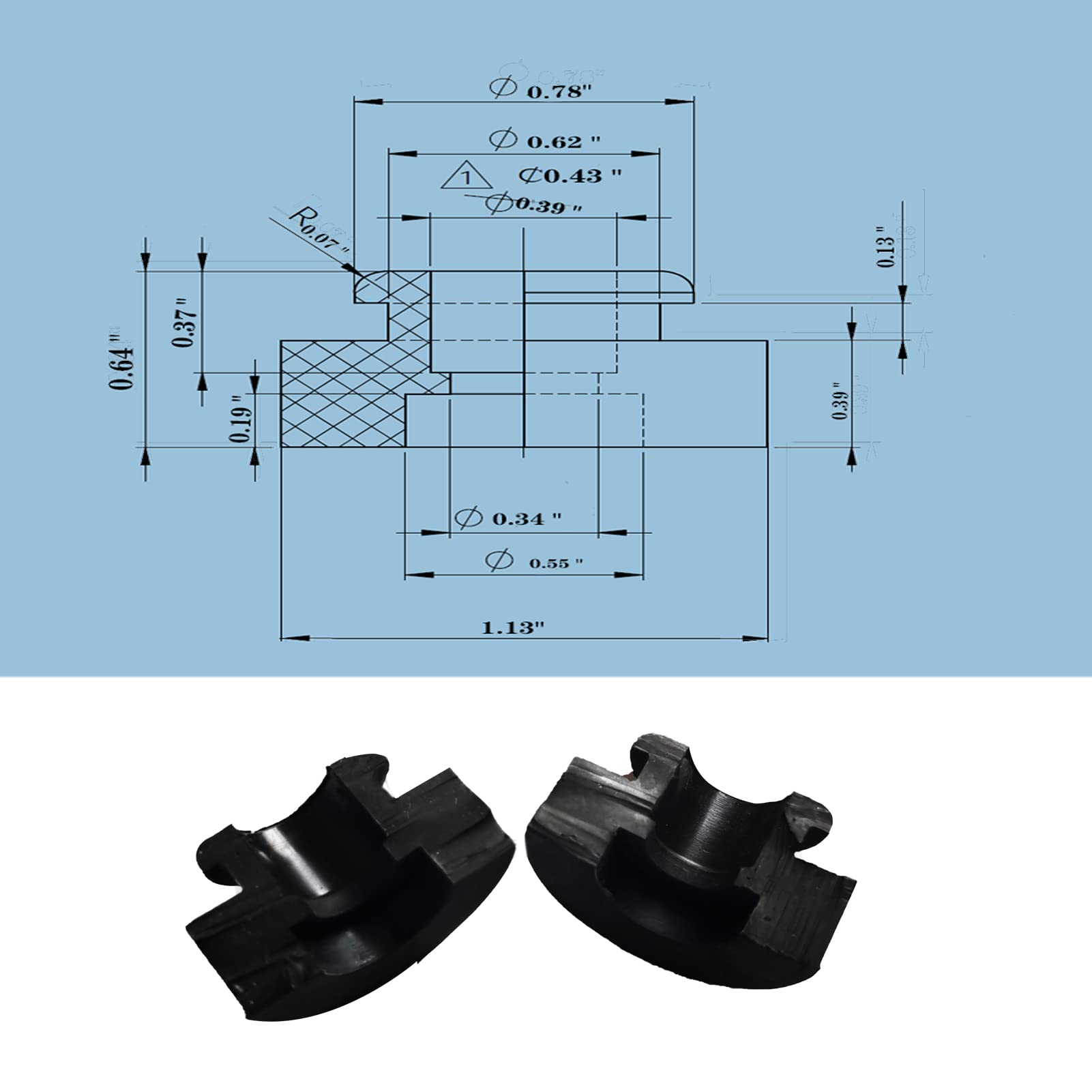 12 Pack Rubber Feet,High Damping Vibration Damping Rubber Ring for Electric Motor,Refrigeration Compressor,Quiet Vibration Reduction Place (Chlorobutyl) — Amazon image 3