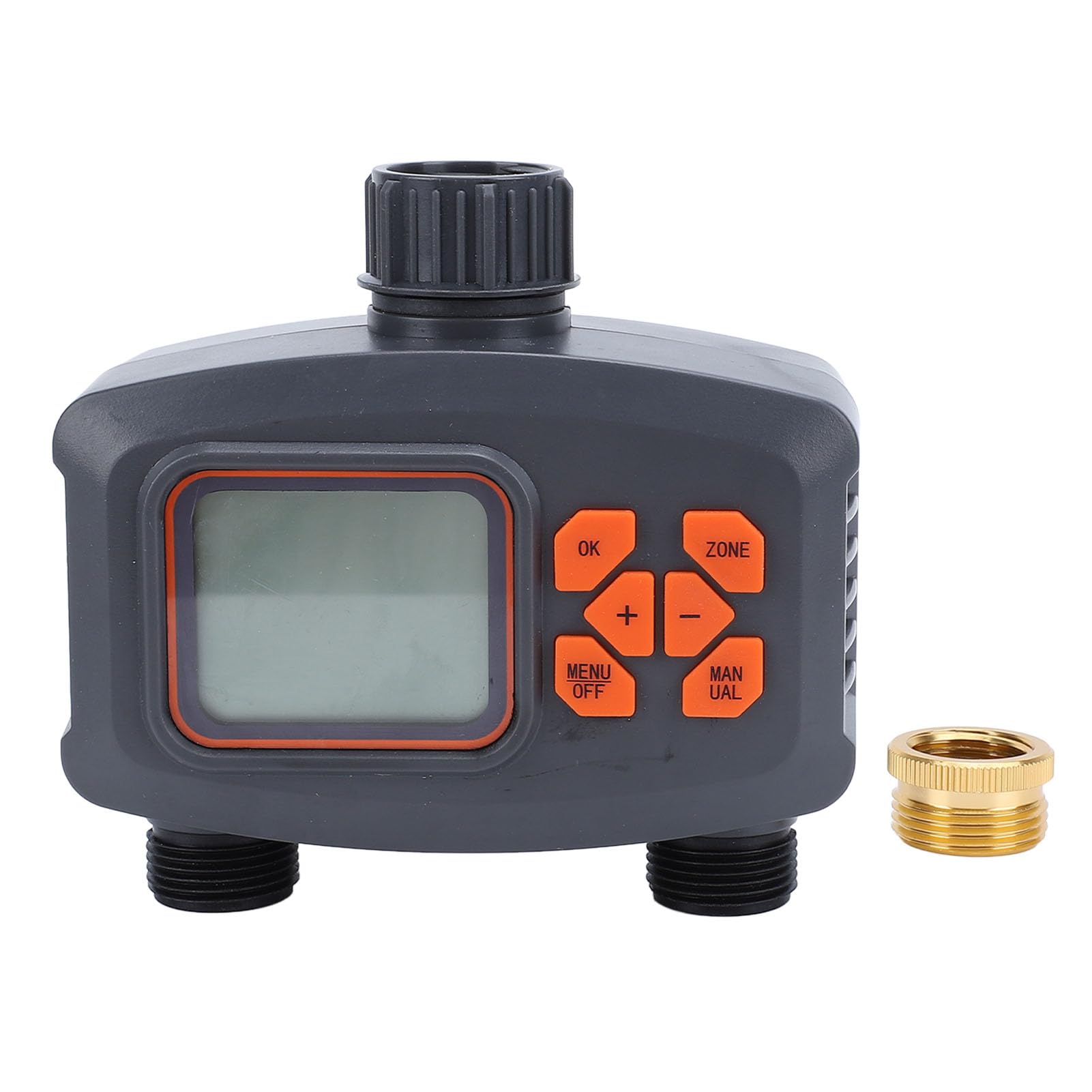 Temporizador de Aspersor Programable de Doble Salida para Riego de Jardines, Temporizador de Agua para Manguera de Jardín, Material ABS Impermeable, de Grifo Digital de 2 Zonas para Uso en