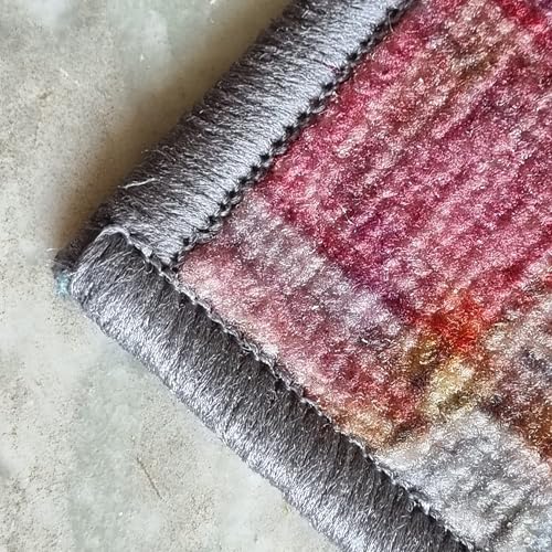 Image of Matz&More Nylon Tufted Gel Baking Anti-Slip Floor Mat | 40 x 60 cm | Multicolour Checkered Design | Doormat for Home Entrance, Kitchen & Bedroom