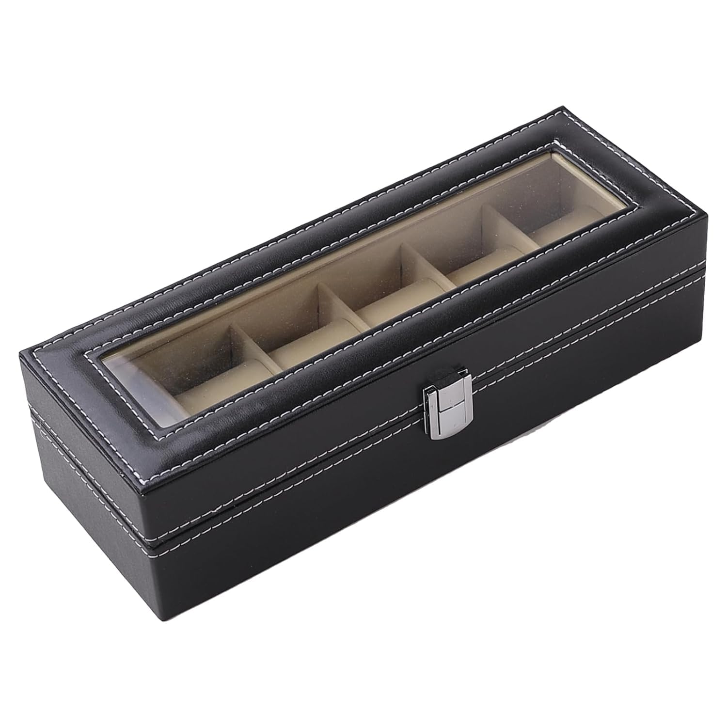 Kuber Industries 6 Slots Watch Organizer|Watch Storage Box For Men & Women|Secure Closer|Wrist Watch Display BoxBlack| (B0CWVF5QCH) Amazon Price History, Amazon Price Tracker