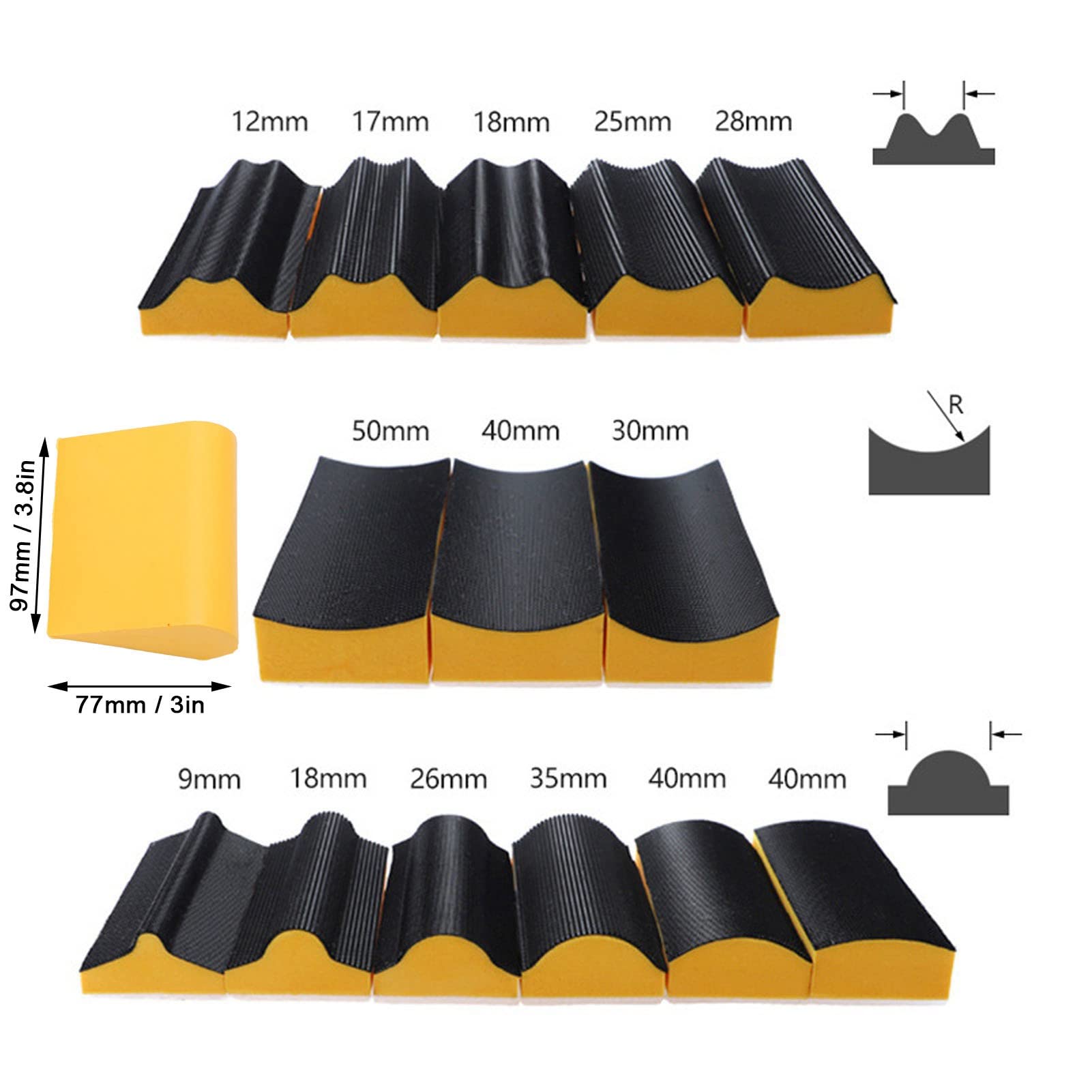 Polierpads, 16 Stück Kleber, Langlebige Polierpads, Autoreparaturset