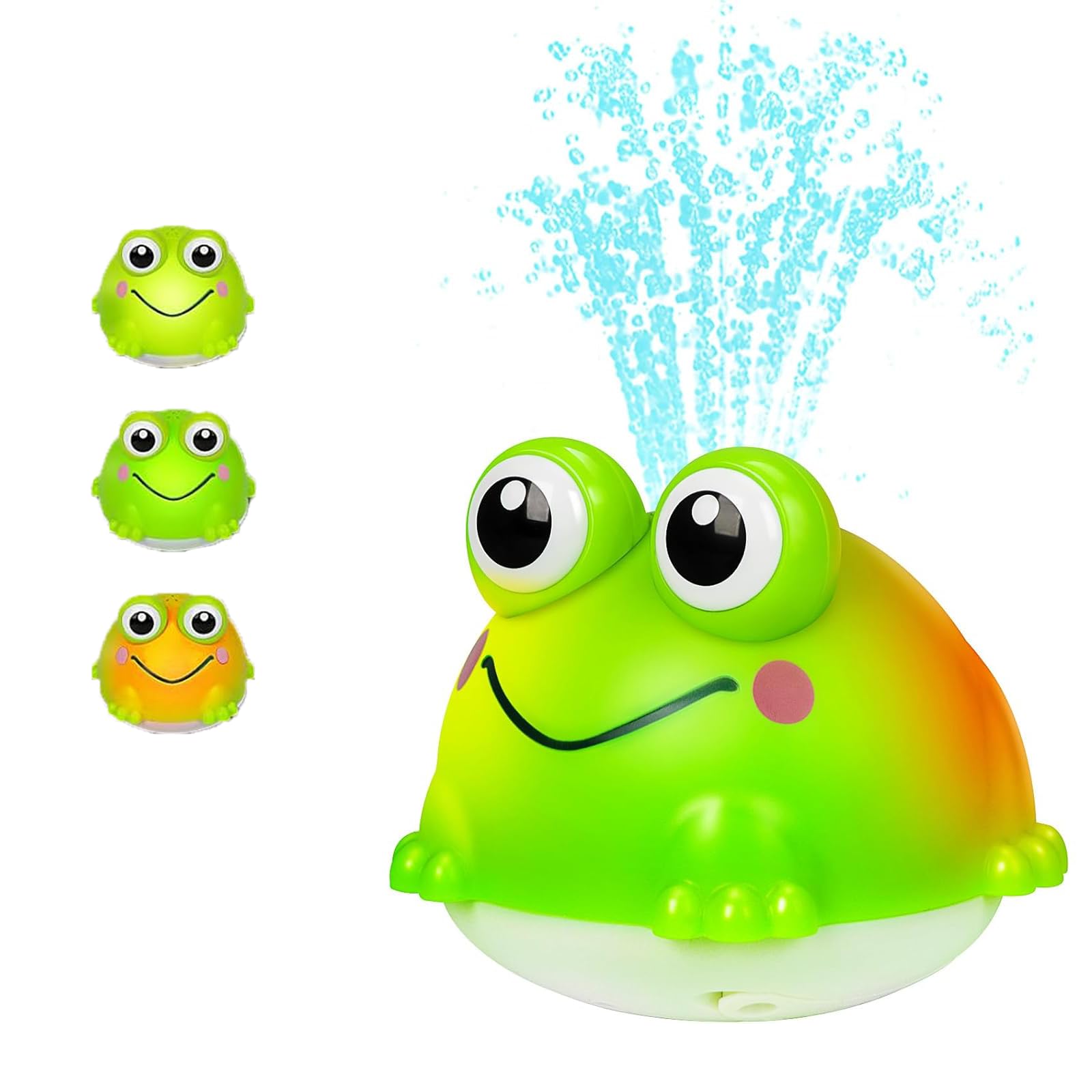 Frog Light Up Bath Toys, Automatic Spray Sensory Bath Toys for Babies, BPA-Free Baby bath toys suitable for boys and girls, toddler gifts Battery Version (use battery)
